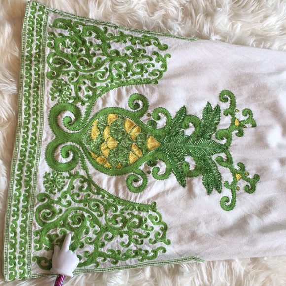 Lilly Pulitzer Vintage Green/Yellow Beaded Maxi Dress - Picture 11 of 16